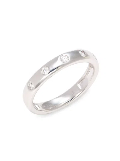 Saks Fifth Avenue Women's 14k White Gold & 0.18 Tcw Lab Grown Diamond Ring