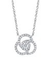 Saks Fifth Avenue Women's 14k White Gold & 0.2 Tcw Diamond Pendant Necklace/18" In White Gold