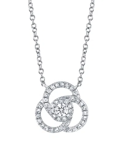 Saks Fifth Avenue Women's 14k White Gold & 0.2 Tcw Diamond Pendant Necklace/18"