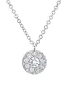 Saks Fifth Avenue Women's 14k White Gold & 0.23 Tcw Diamond Cluster Pendant Necklace/18" In White Gold