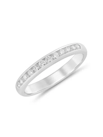 Saks Fifth Avenue Women's 14k White Gold & 0.25 Tcw Diamond Band Ring