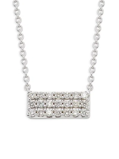 Saks Fifth Avenue Women's 14k White Gold & 0.25 Tcw Diamond Necklace/16''