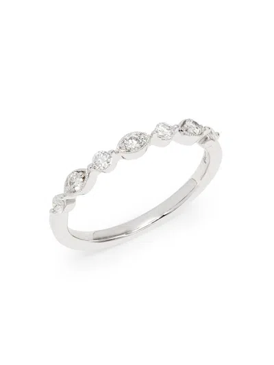 Saks Fifth Avenue Women's 14k White Gold & 0.25 Tcw Diamond Ring