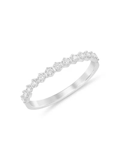 Saks Fifth Avenue Women's 14k White Gold & 0.25 Tcw Diamond Ring