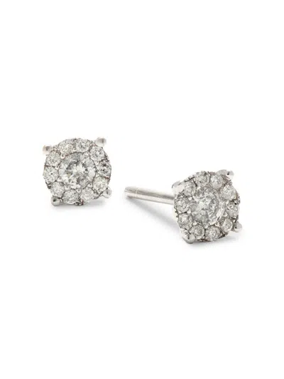 Saks Fifth Avenue Women's 14k White Gold & 0.25 Tcw Lab Grown Diamond Stud Earrings