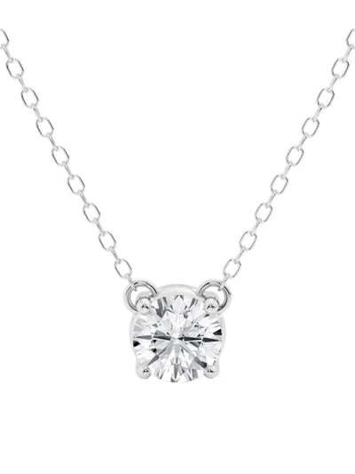 Saks Fifth Avenue Women's 14k White Gold & 0.3 Tcw Round Diamond Solitaire Pendant Necklace