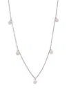 Saks Fifth Avenue Women's 14k White Gold & 0.32 Tcw Diamond Station Necklace In White Gold