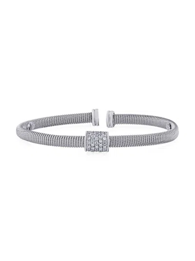 Saks Fifth Avenue Women's 14k White Gold & 0.35 Tcw Diamond Bangle Bracelet