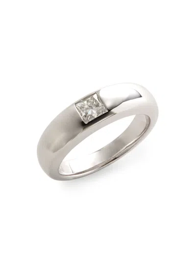 Saks Fifth Avenue Women's 14k White Gold & 0.38 Tcw Natural Diamond Ring