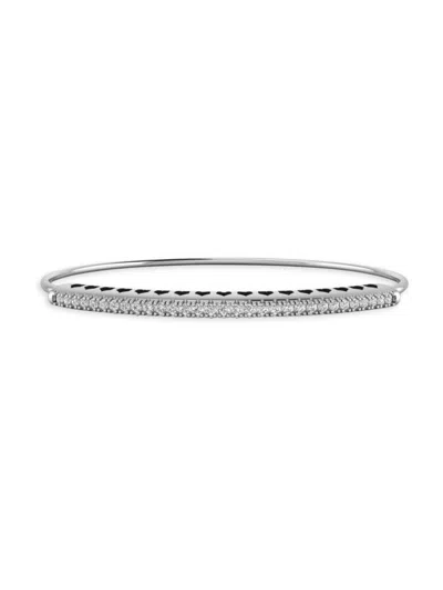 Saks Fifth Avenue Women's 14k White Gold & 0.4 Tcw Lab Grown Diamond Bangle Bracelet