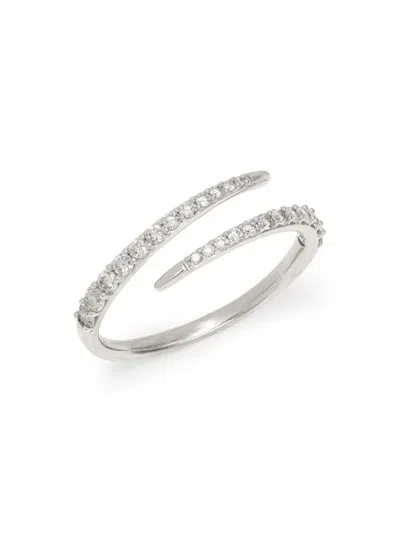 Saks Fifth Avenue Women's 14k White Gold & 0.40 Tcw Diamond Ring In Metallic
