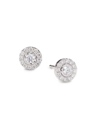 Saks Fifth Avenue Women's 14k White Gold & 0.43 Tcw Diamond Stud Earrings In Metallic