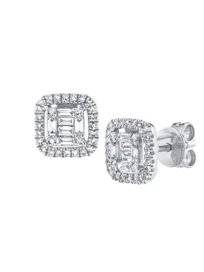 Saks Fifth Avenue Women's 14k White Gold & 0.43 Tcw Diamond Stud Earrings