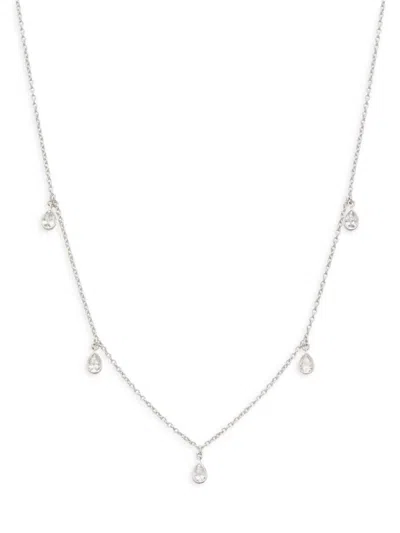 Saks Fifth Avenue Women's 14k White Gold & 0.5 Tcw Diamond Charm Necklace/18"