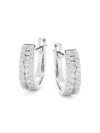 Saks Fifth Avenue Women's 14k White Gold & 0.5 Tcw Diamond Huggie Earrings In White Gold