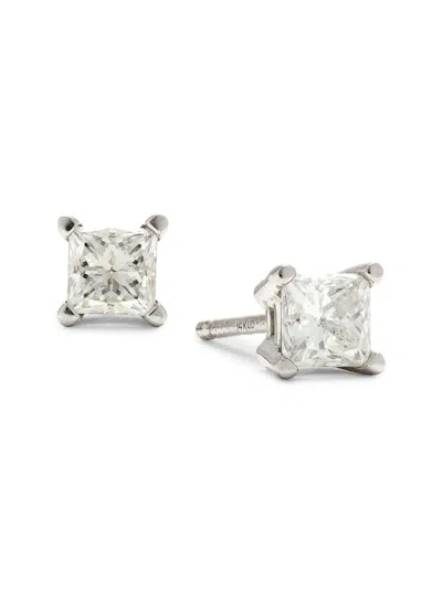 Saks Fifth Avenue Women's 14k White Gold & 0.5 Tcw Lab Grown Diamond Stud Earrings