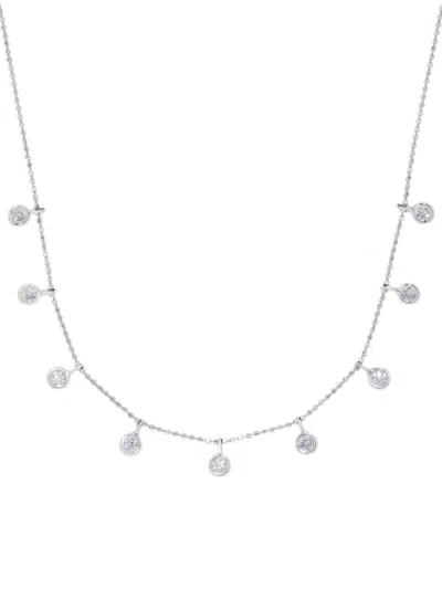 Saks Fifth Avenue Women's 14k White Gold & 0.50 Tcw Diamond Cleopatra Necklace/18''