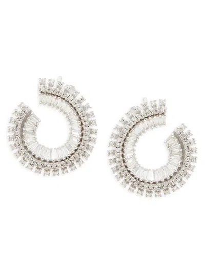 Saks Fifth Avenue Women's 14k White Gold & 0.50 Tcw Diamond Sunburst Stud Earrings