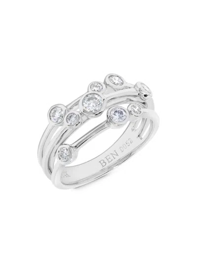 Saks Fifth Avenue Women's 14k White Gold & 0.52 Tcw Diamond Layered Ring