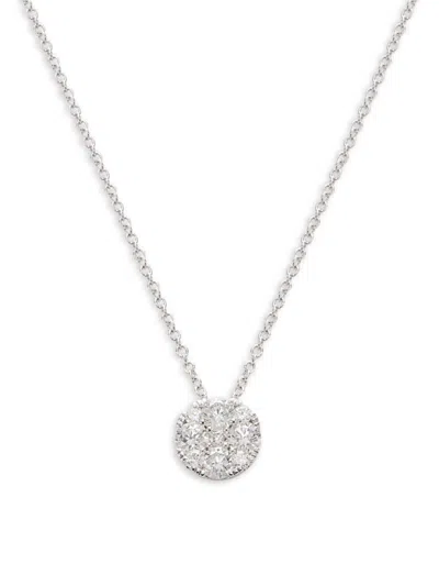 Saks Fifth Avenue Women's 14k White Gold & 0.62 Tcw Diamond Pendant Necklace