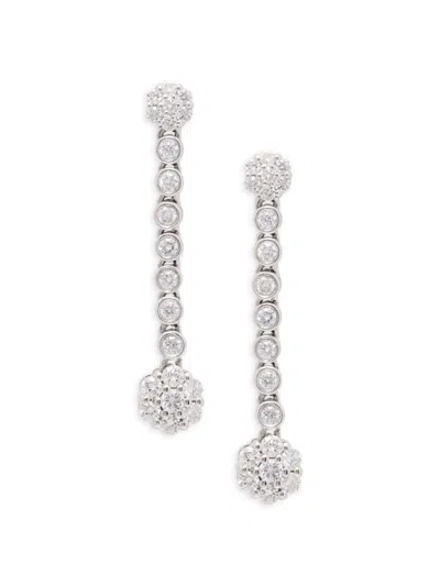Saks Fifth Avenue Women's 14k White Gold & 0.68 Tcw Diamond Linear Drop Earrings