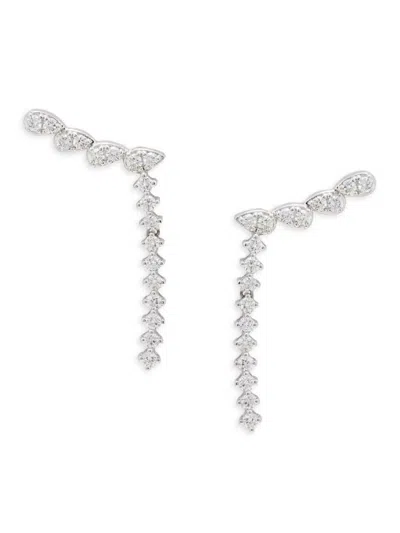 Saks Fifth Avenue Women's 14k White Gold & 0.75 Tcw Diamond Drop Earrings