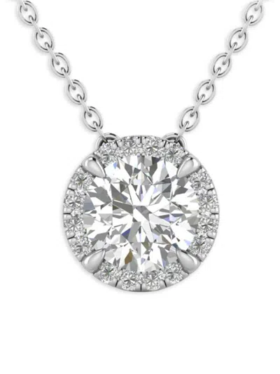 Saks Fifth Avenue Women's 14k White Gold & 0.75 Tcw Lab Grown Diamond Pendant
