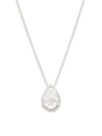Saks Fifth Avenue Women's 14k White Gold & 0.75 Tcw Lab Grown Diamond Pendant Necklace