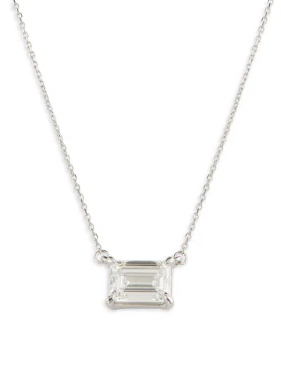 Saks Fifth Avenue Women's 14k White Gold & 0.75tcw Lab-grown Diamond Pendant Necklace