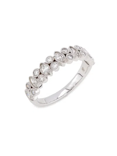 Saks Fifth Avenue Women's 14k White Gold & 0.8 Tcw Diamond Ring