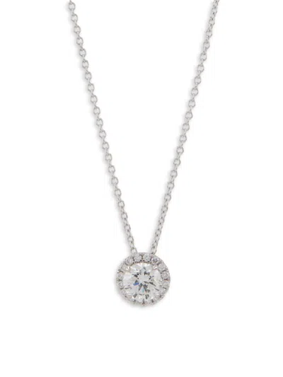 Saks Fifth Avenue Women's 14k White Gold & 0.8 Tcw Lab Grown Diamond Pendant Necklace