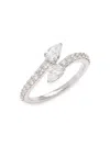 Saks Fifth Avenue Women's 14k White Gold & 0.95 Tcw Lab Grown Diamond Ring In White Gold