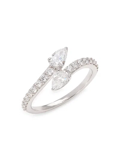 Saks Fifth Avenue Women's 14k White Gold & 0.95 Tcw Lab Grown Diamond Ring
