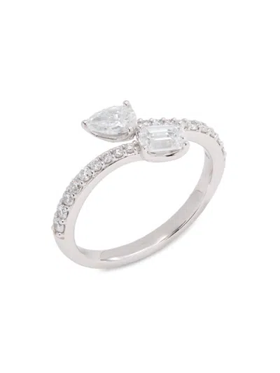 Saks Fifth Avenue Women's 14k White Gold & 0.95 Tcw Lab Grown Diamond Ring