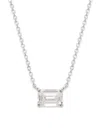 Saks Fifth Avenue Women's 14k White Gold & 0.75tcw Lab-grown Diamond Pendant Necklace In Metallic