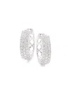 Saks Fifth Avenue Women's 14k White Gold & 1 Tcw Diamond Hoop Earrings In White Gold