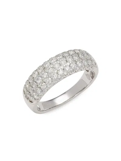 Saks Fifth Avenue Women's 14k White Gold & 1 Tcw Diamond Ring In Metallic