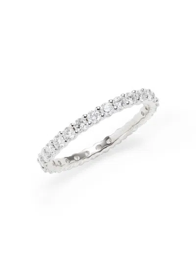 Saks Fifth Avenue Women's 14k White Gold & 1 Tcw Diamond Ring In Metallic