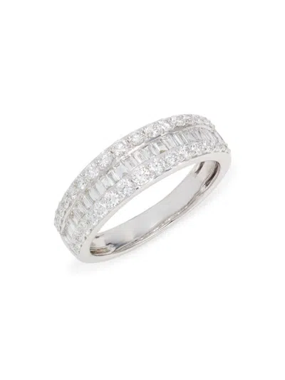 Saks Fifth Avenue Women's 14k White Gold & 1 Tcw Lab Grown Diamond Band Ring