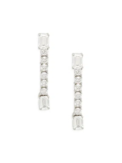 Saks Fifth Avenue Women's 14k White Gold & 1 Tcw Lab Grown Diamond Drop Earrings