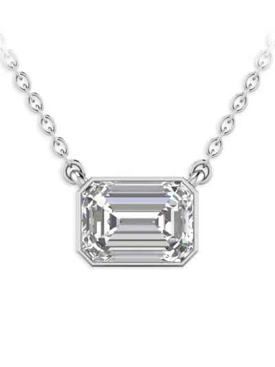 Saks Fifth Avenue Women's 14k White Gold & 1 Tcw Lab Grown Diamond Pendant