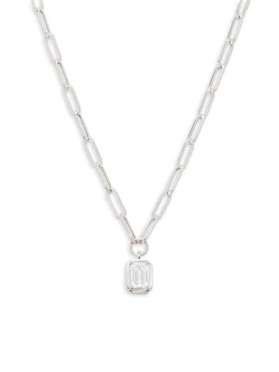 Saks Fifth Avenue Women's 14k White Gold & 1 Tcw Lab-grown Diamond Pendant Necklace