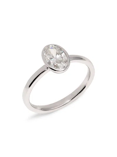 Saks Fifth Avenue Women's 14k White Gold & 0.94 Tcw Lab Grown Diamond Ring