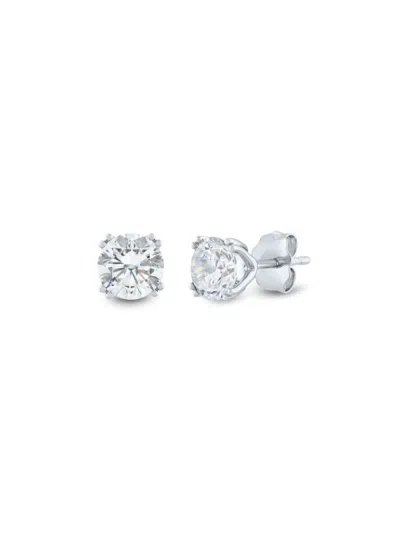 Saks Fifth Avenue Women's 14k White Gold & 1.0 Tcw Lab Grown Diamond Stud Earrings