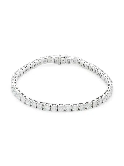 Saks Fifth Avenue Women's 14k White Gold & 10 Tcw Lab Grown Diamond Tennis Bracelet