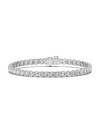 Saks Fifth Avenue Women's 14k White Gold & 10 Tcw Lab-grown Diamond Tennis Bracelet In Silver