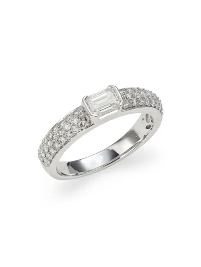 Saks Fifth Avenue Women's 14k White Gold & 1.00 Tcw Diamond Ring