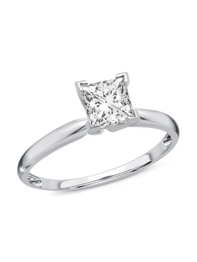 Saks Fifth Avenue Women's 14k White Gold & 1.00 Tcw Diamond Solitare Ring In Metallic