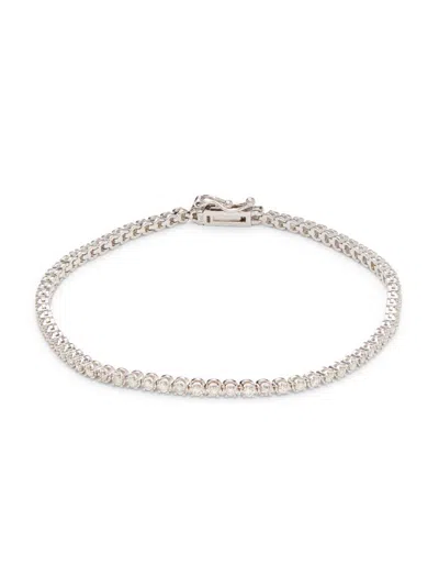 Saks Fifth Avenue Women's 14k White Gold & 1.00 Tcw Diamond Tennis Bracelet