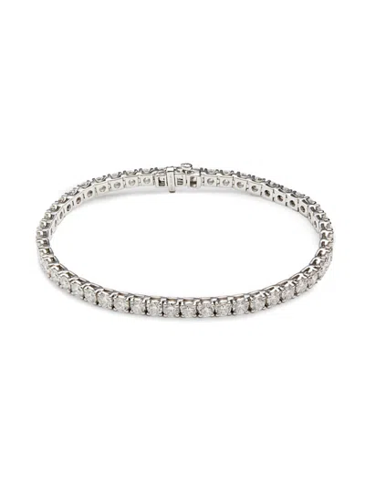 Saks Fifth Avenue Women's 14k White Gold & 10.5 Tcw Lab Grown Diamond Tennis Bracelet